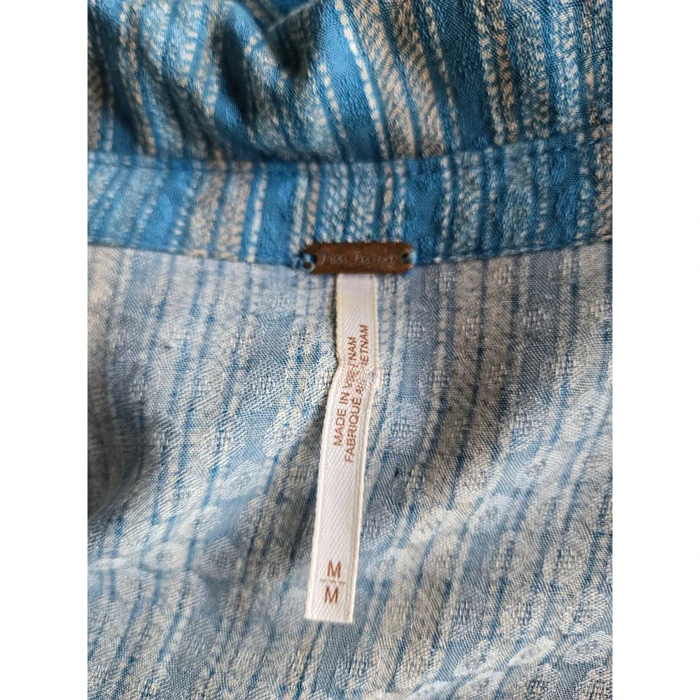 Free People Rowan Blue Stripe Dolman Maxi Dress M Boho Coastal Resort Travel